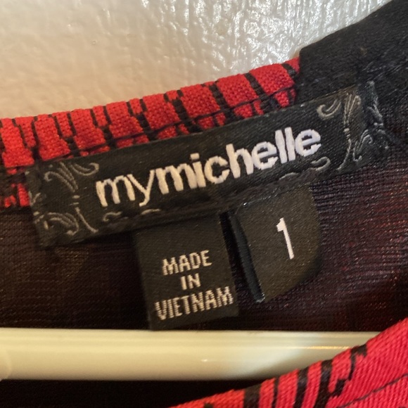 My Michelle Red and Black Dress Size 1 - Picture 3 of 4